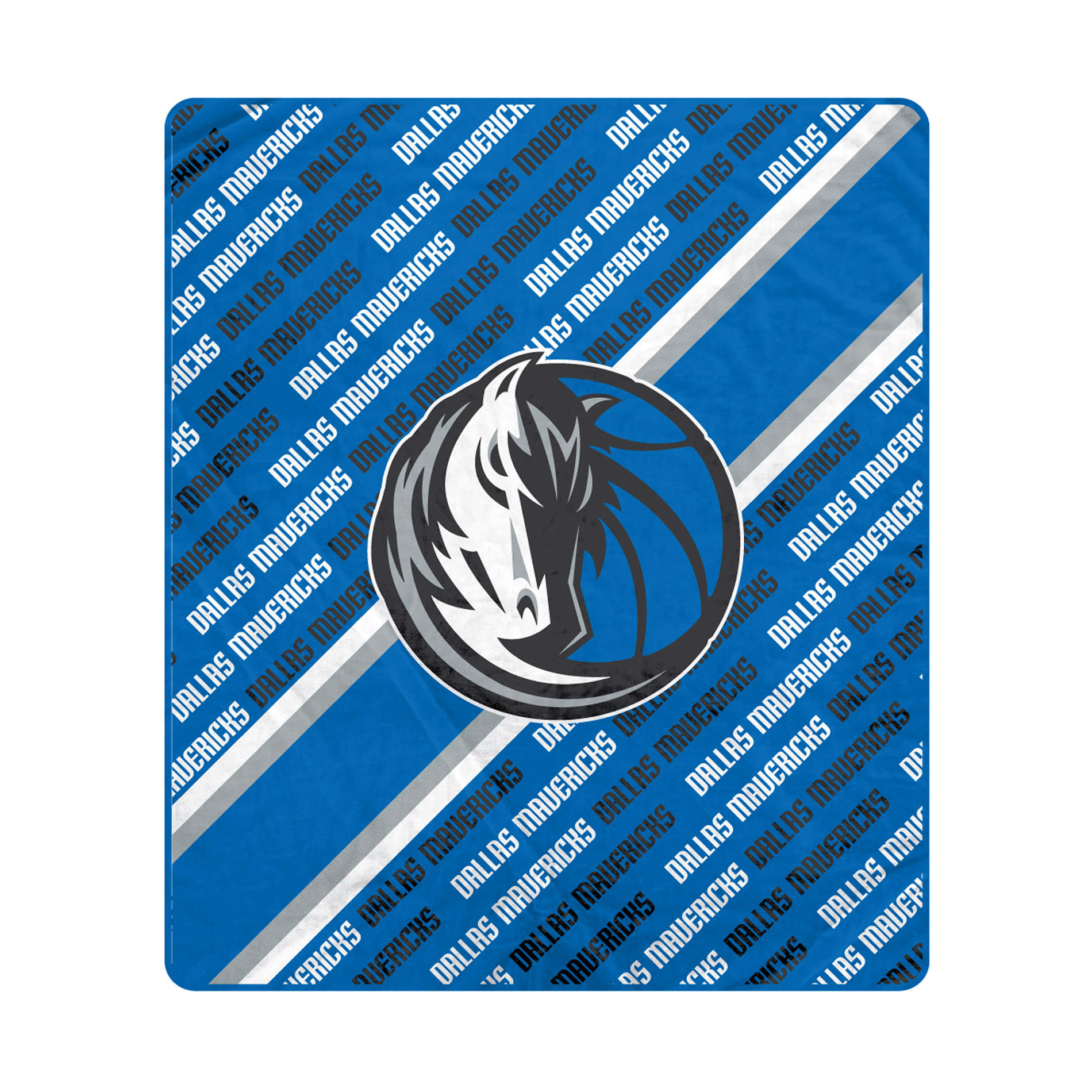 Pegasus - Dallas Mavericks 60" x 70" Diagonal Lined Wordmark Ultra Soft Blanket - Multicolor