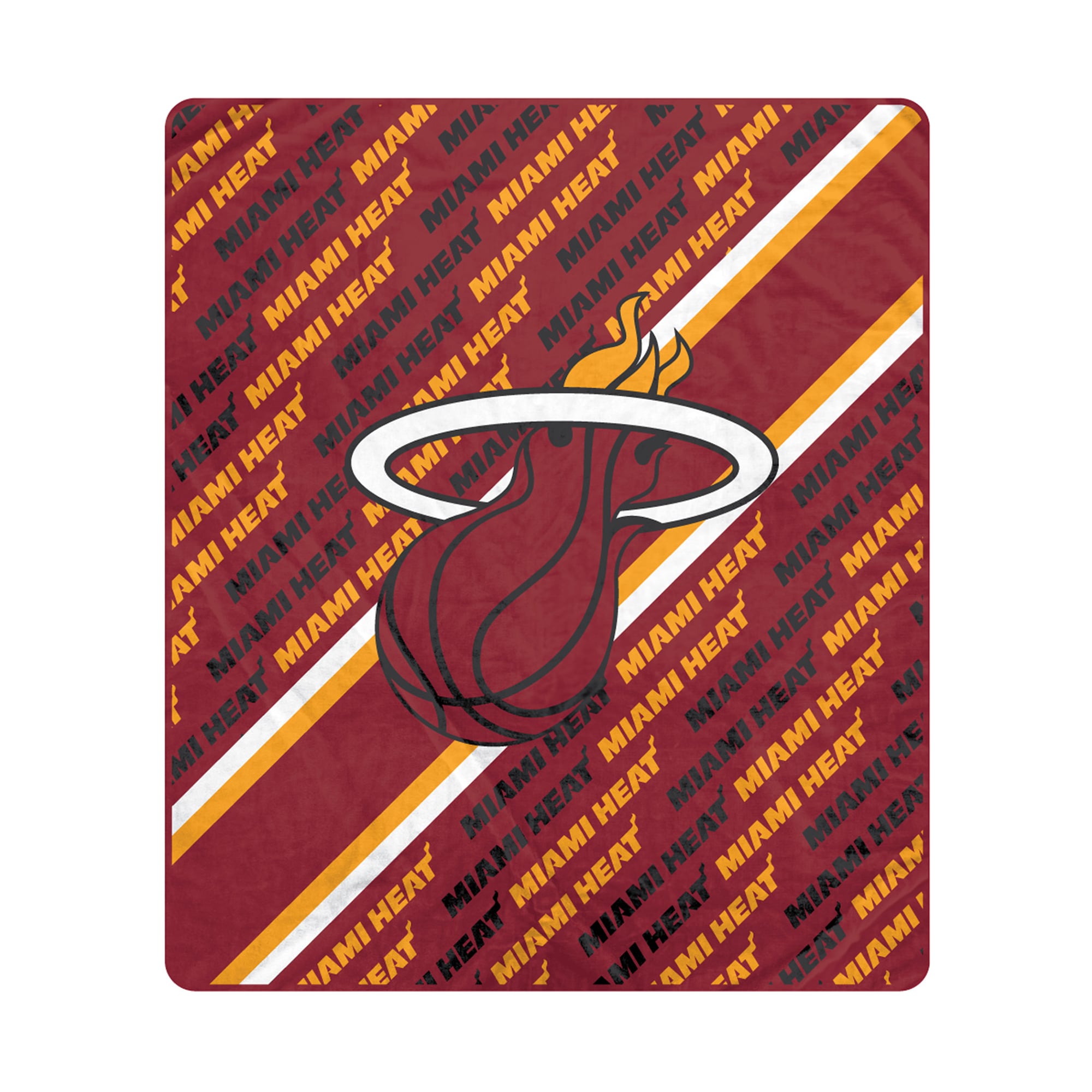Pegasus Miami Heat 60" x 70" Diagonal Lined Wordmark Ultra Soft Blanket