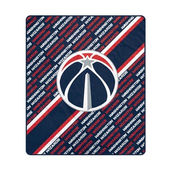 Pegasus Washington Wizards 60" x 70" Diagonal Lined Wordmark Ultra Soft Blanket