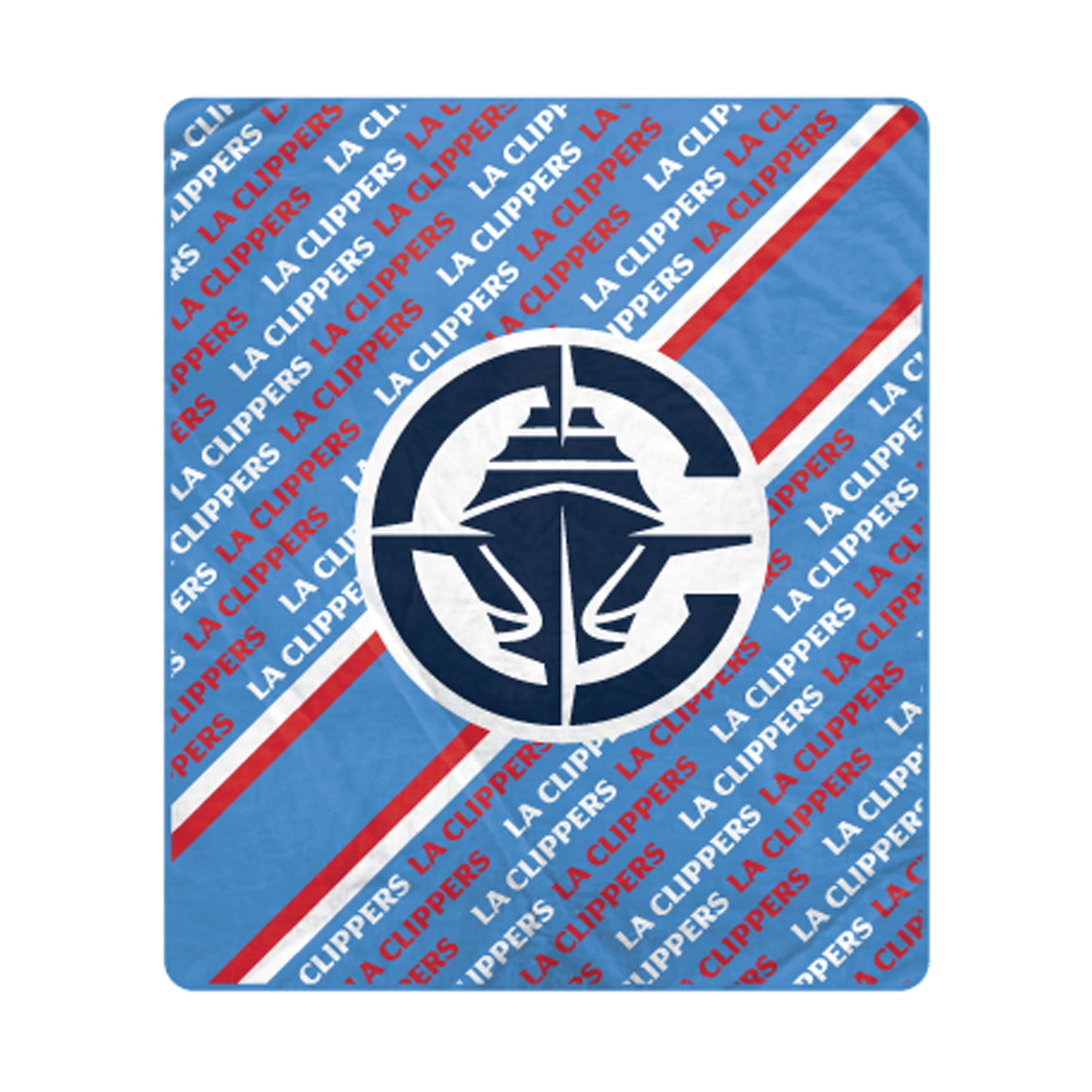Pegasus LA Clippers 60" x 70" Diagonal Lined Wordmark Ultra Soft Blanket