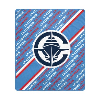 Pegasus LA Clippers 60" x 70" Diagonal Lined Wordmark Ultra Soft Blanket