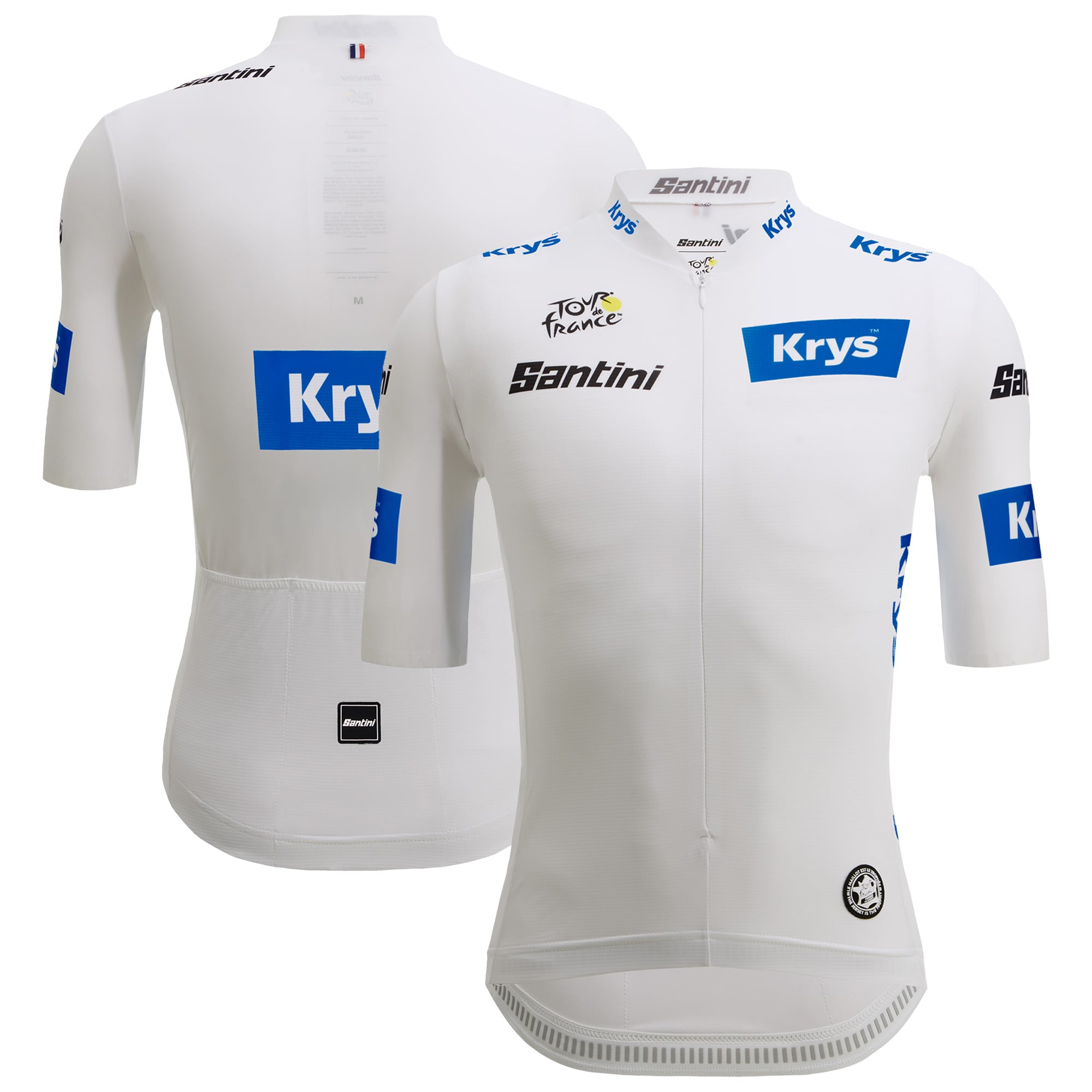 Maglia autentica del Team Tour de France 2026 di Santini - Bianca