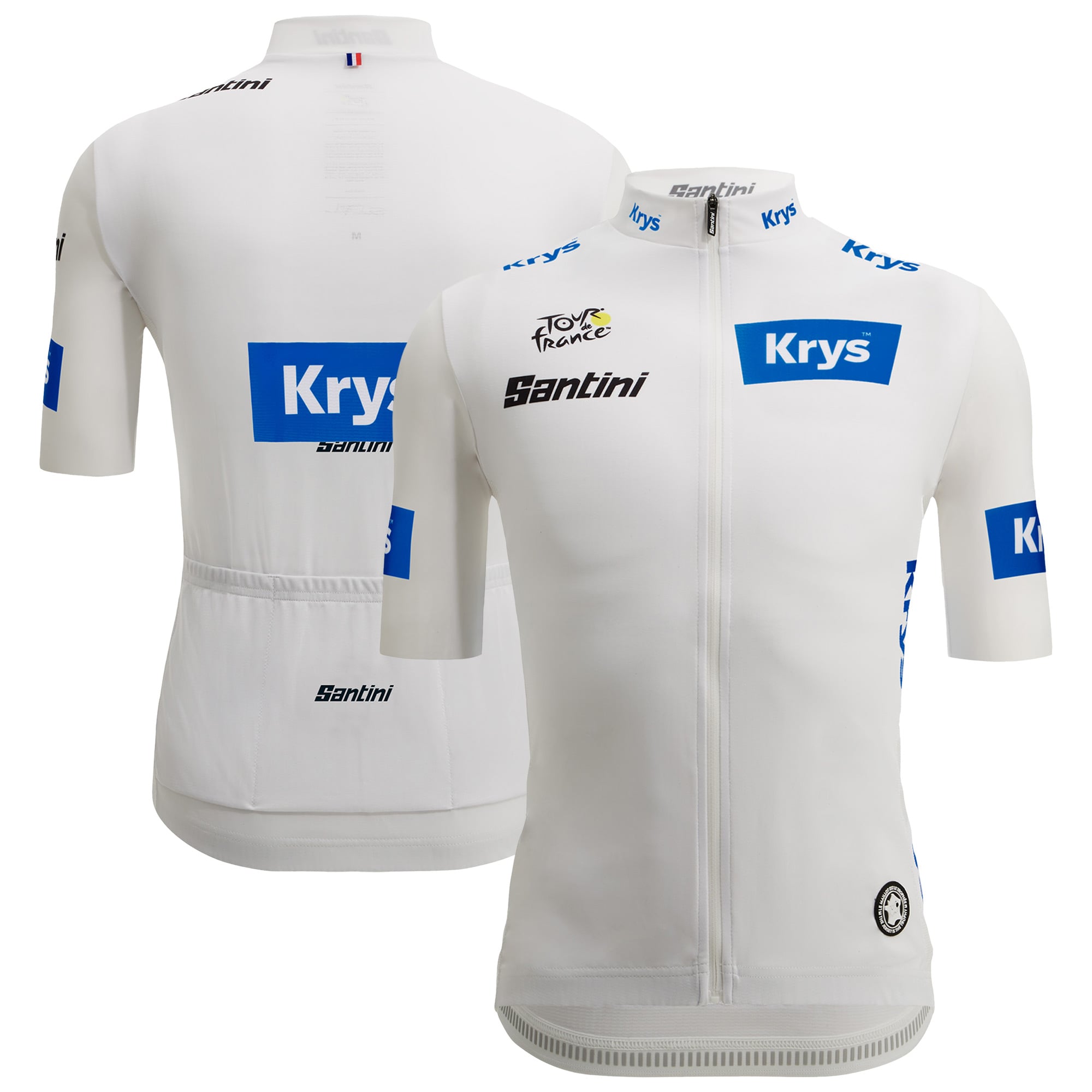 Maglia replica del Team Tour de France 2026 di Santini - Bianca