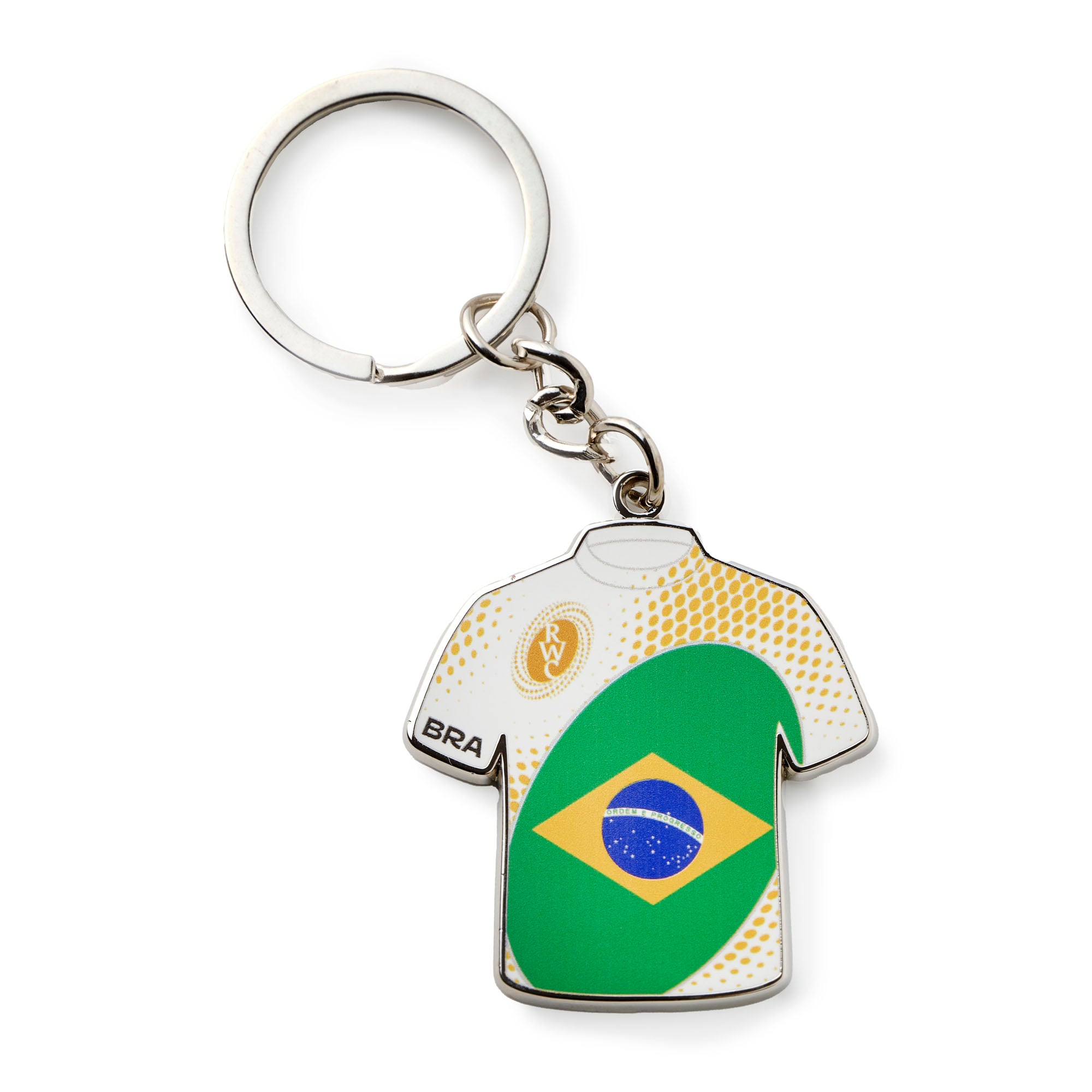 Portachiavi con maglia brasiliana Coppa del Mondo di Rugby 2025 femminile