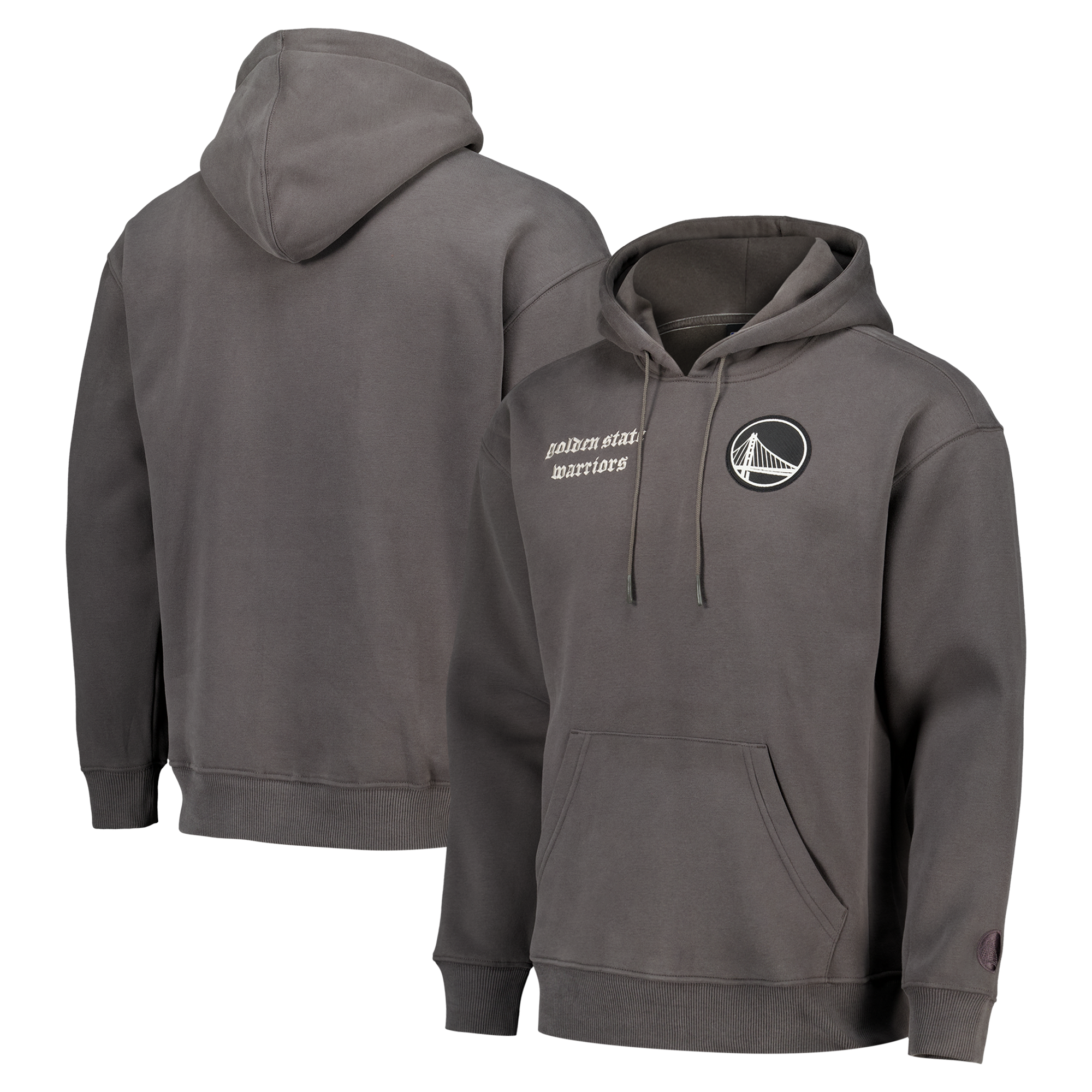Sudadera con capucha y cremallera corta Elements Super Soft Fleece de los Golden State Warriors - Classic Pewter - Hombre