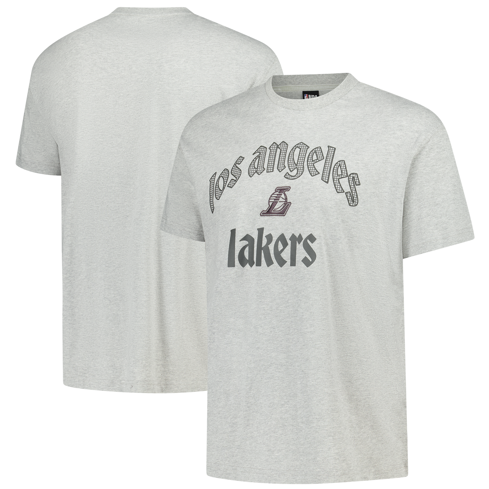 Los Angeles Lakers Elements Super Soft Short Sleeve T-Shirt - Steel Heather - Mens