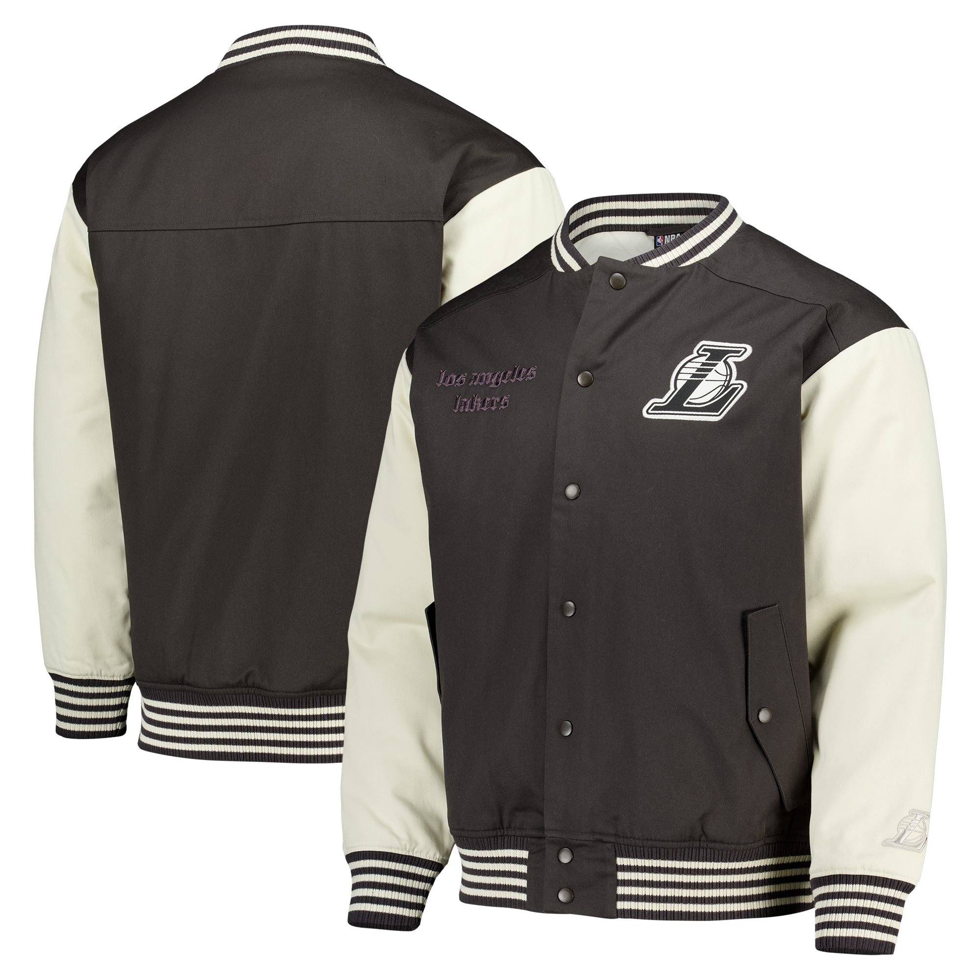 Los Angeles Lakers Elements Varsity-Jacke – Classic Pewter – Herren