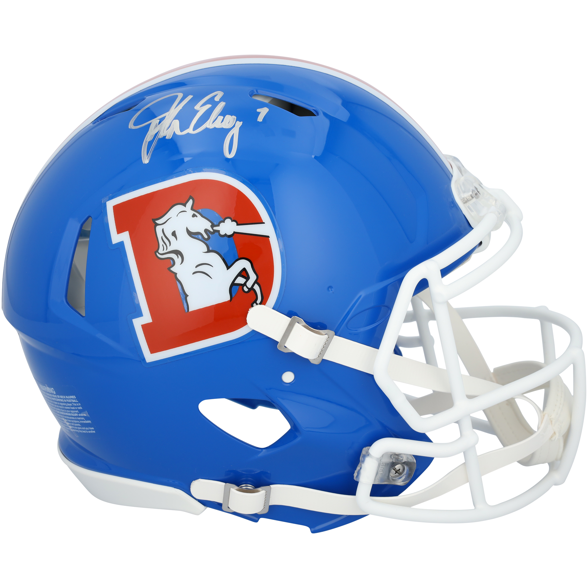 John Elway Denver Broncos Autographed Riddell 1975-1996 Throwback Speed Authentic Helmet