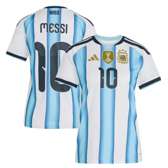Women's adidas Lionel Messi White Argentina National Team 2026 Home Replica Jersey