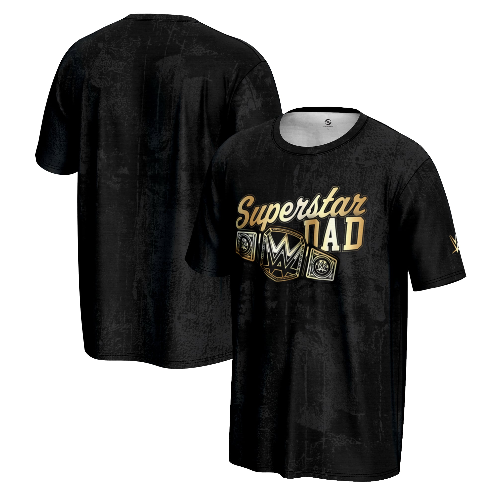 Men's ProSphere Black WWE Father's Day 2025 Superstar Dad T-Shirt