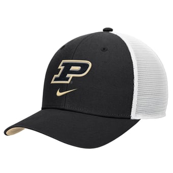 Men's Nike Black Purdue Boilermakers Rise Trucker Dri-FIT Adjustable Hat