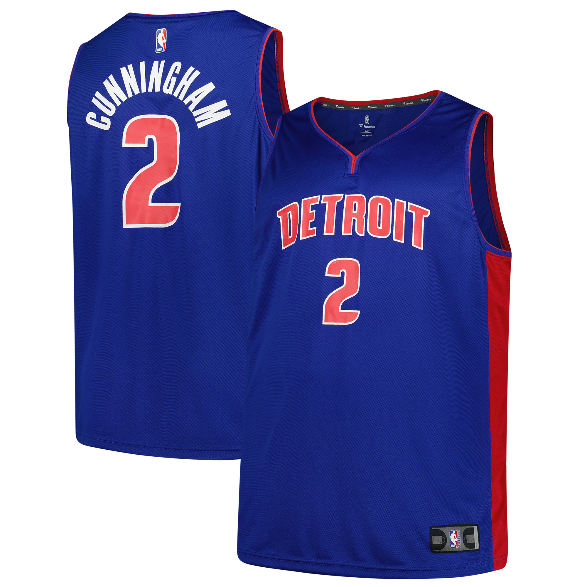 Men's Fanatics Cade Cunningham Blue Detroit Pistons Big & Tall Fast Break Player Jersey - Icon Edition