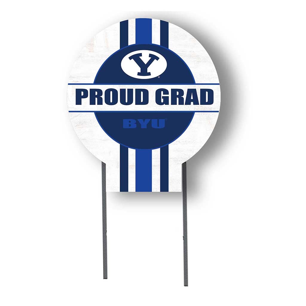 BYU Cougars Proud Grad 20" x 20" Circle Yard Sign with Stakes
