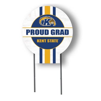 Kent State Golden Flashes Proud Grad 20" x 20" Circle Yard Sign with Stakes