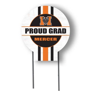 Mercer Bears Proud Grad 20" x 20" Circle Yard Sign with Stakes