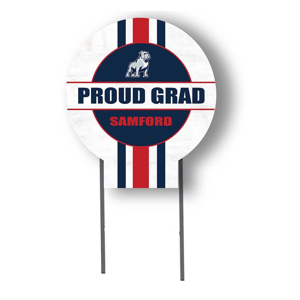 Samford Bulldogs Proud Grad 20" x 20" Circle Yard Sign with Stakes