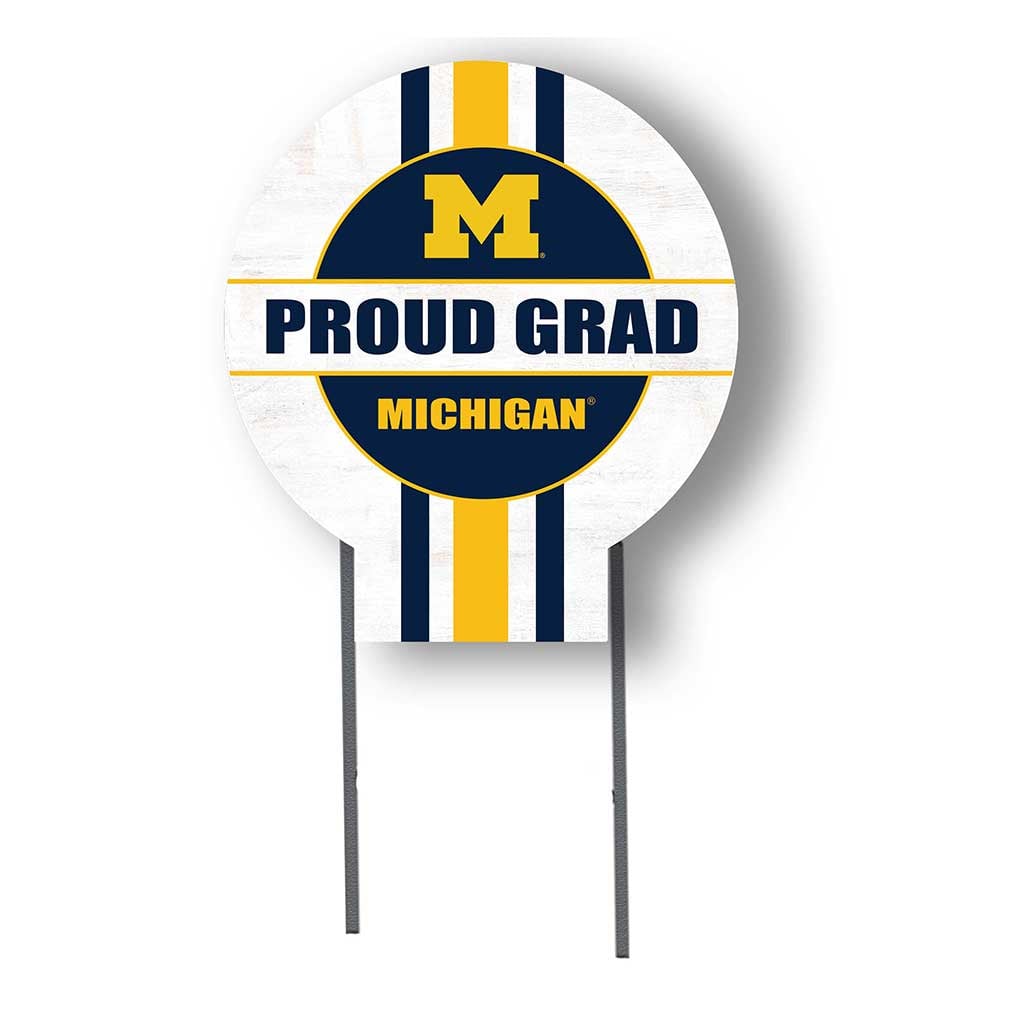 Michigan Wolverines Proud Grad 20" x 20" Circle Yard Sign with Stakes