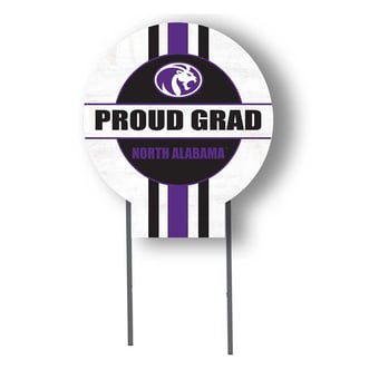 North Alabama Lions Proud Grad 20" x 20" Circle Yard Sign with Stakes
