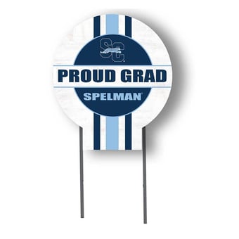 Spelman College Jaguars Proud Grad 20" x 20" Circle Yard Sign with Stakes