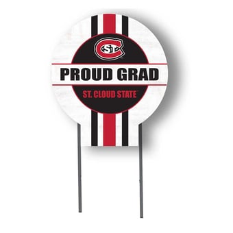St. Cloud State Huskies Proud Grad 20" x 20" Circle Yard Sign with Stakes
