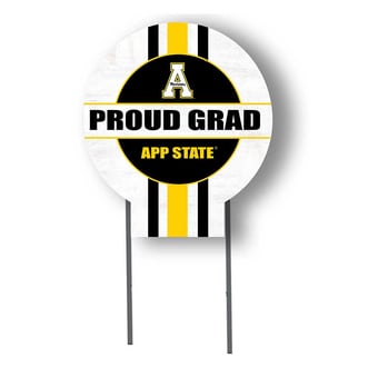 Appalachian State Mountaineers Proud Grad 20" x 20" Circle Yard Sign with Stakes