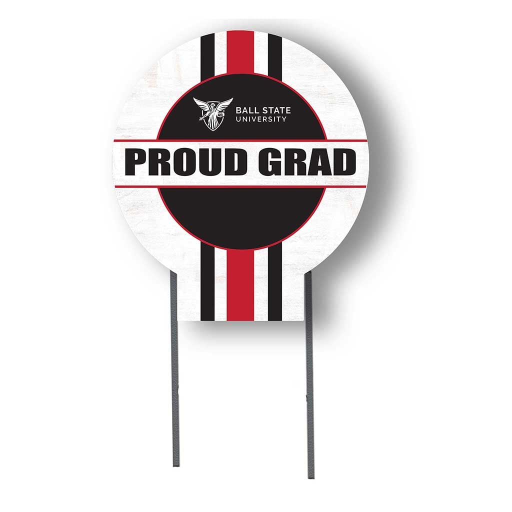 Ball State Cardinals Proud Grad 20" x 20" Circle Yard Sign with Stakes