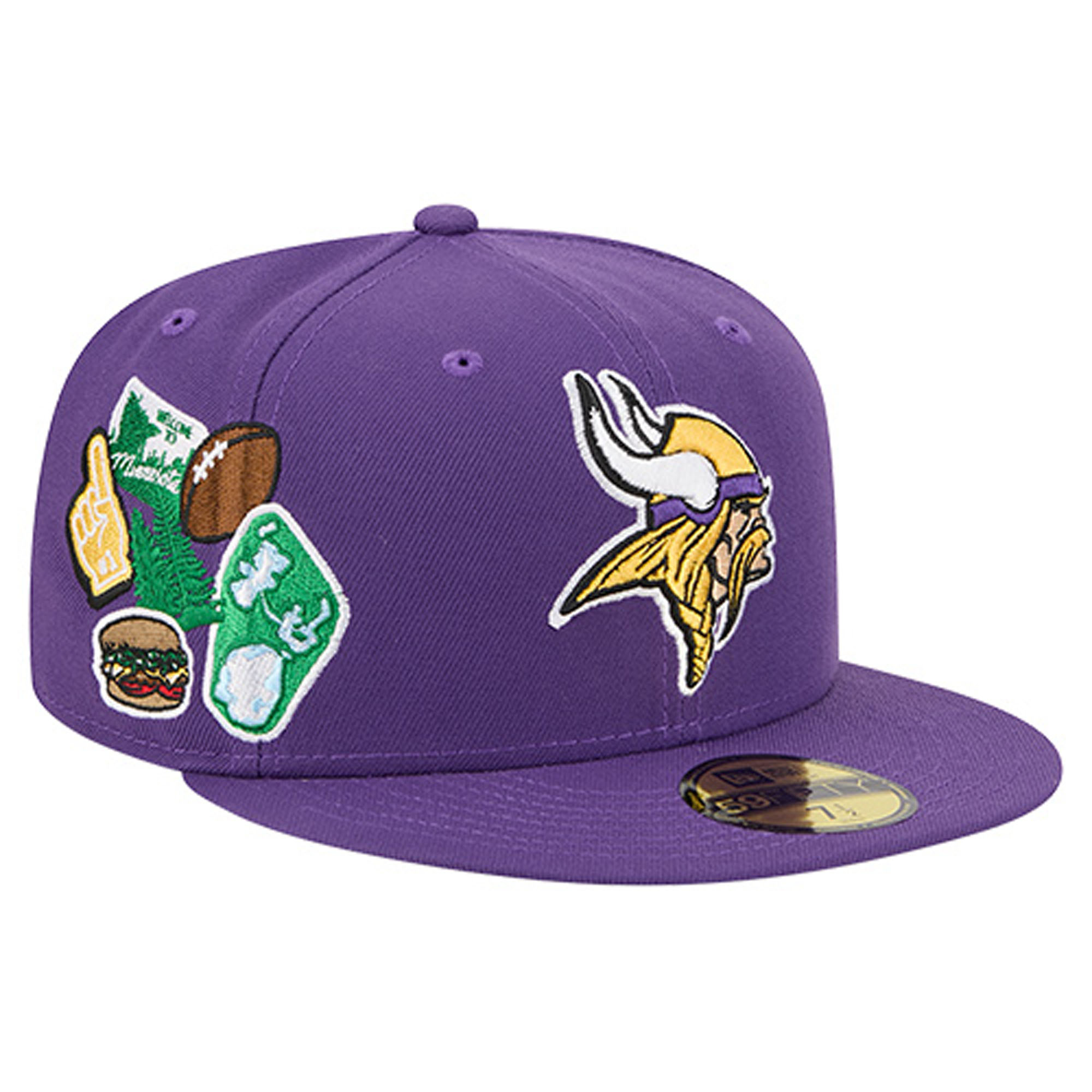 Men's New Era Purple Minnesota Vikings Group Chat 59FIFTY Fitted Hat