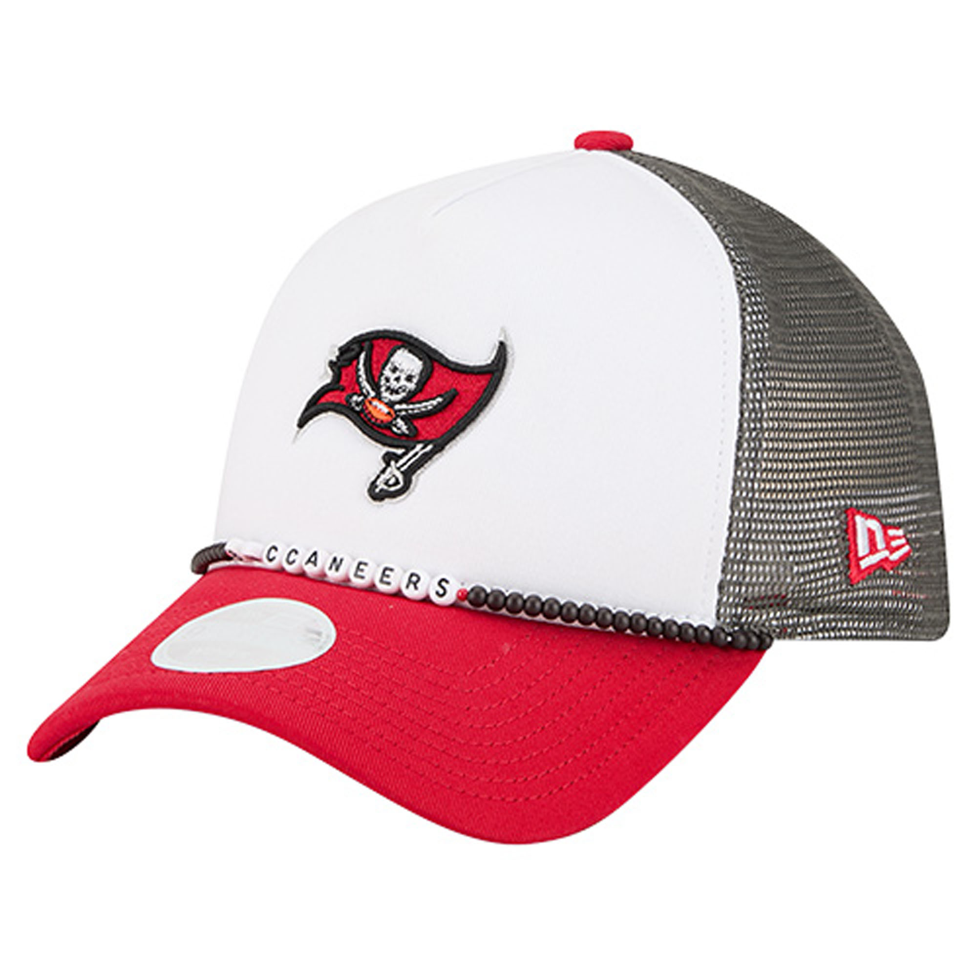 Women's New Era White/Red Tampa Bay Buccaneers Friendship Bracelet 9FORTY Adjustable Hat