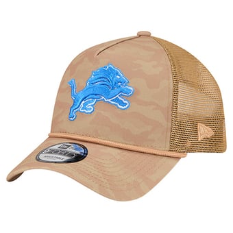 Men's New Era  Tan Detroit Lions Wheat Camo 9FORTY Adjustable Hat