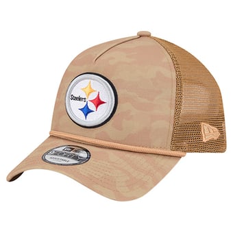 Men's New Era  Tan Pittsburgh Steelers Wheat Camo 9FORTY Adjustable Hat