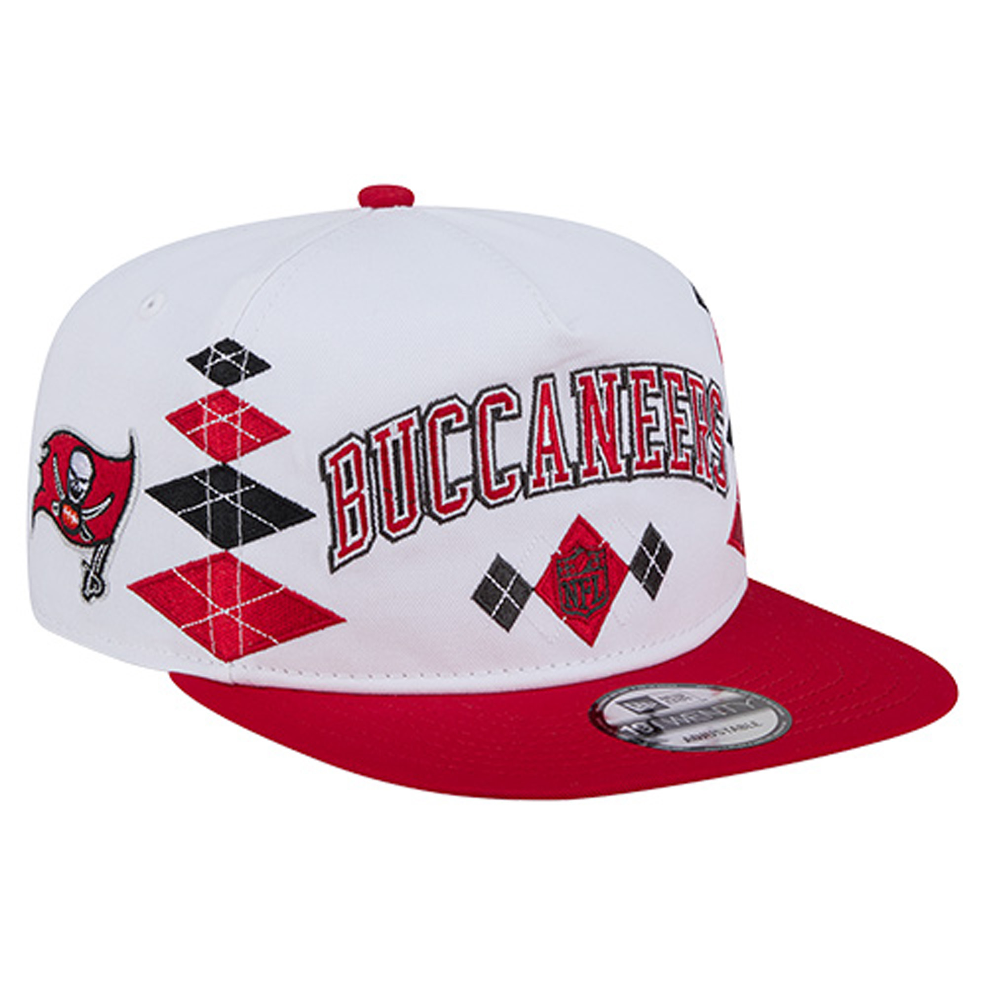 Men's New Era White Tampa Bay Buccaneers Argyle 19TWENTY Adjustable Hat