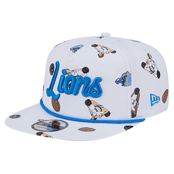 Men's New Era  White Detroit Lions Team Cheer 19TWENTY Snapback Hat