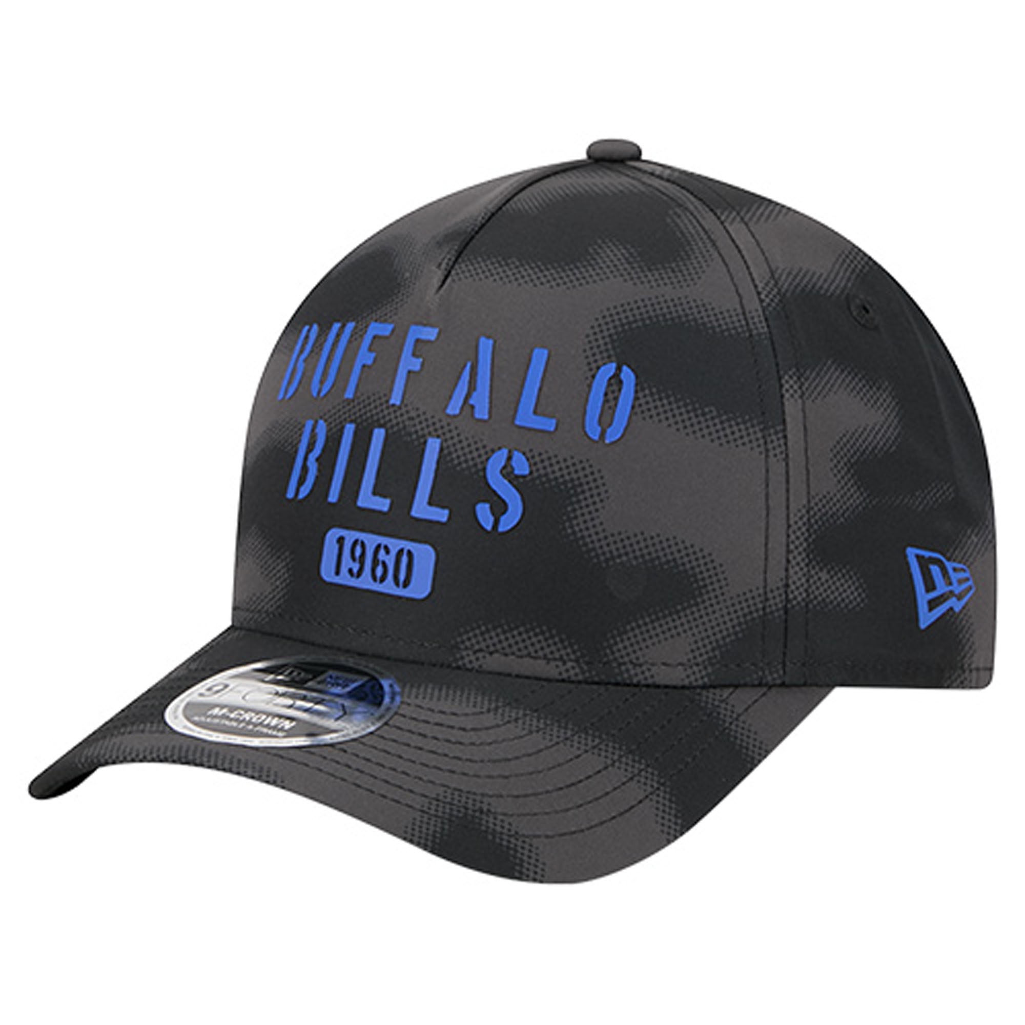 Men's New Era Gray Buffalo Bills Halftone Camo 9FORTY Hat