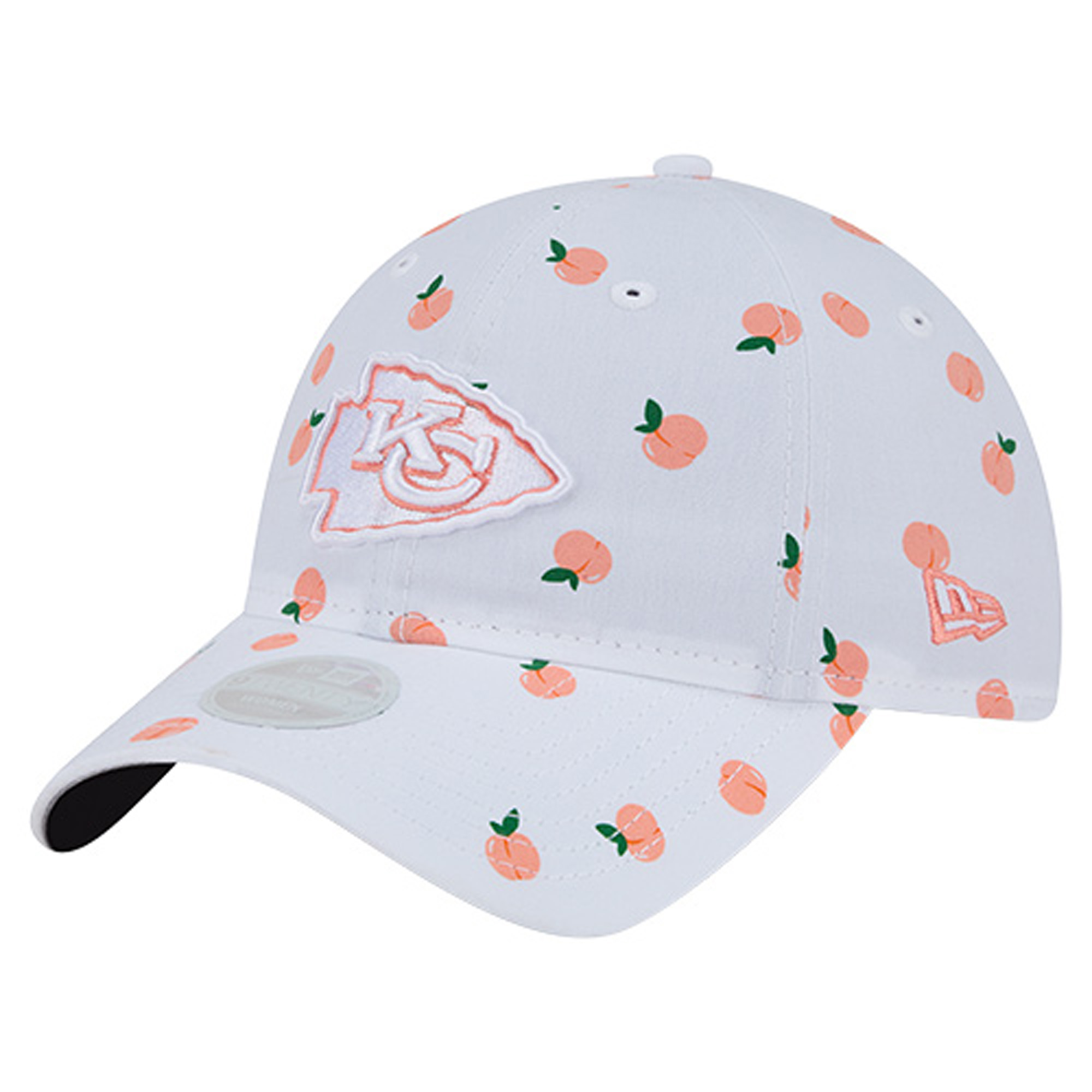 Women's New Era White Kansas City Chiefs Fruit Pattern 9TWENTY Adjustable Hat