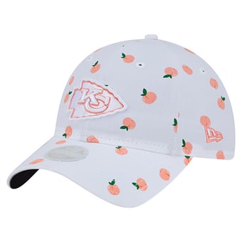 Women's New Era  White Kansas City Chiefs Fruit Pattern 9TWENTY Adjustable Hat