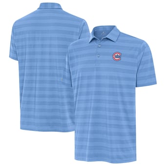 Men's Antigua  Powder Blue Chicago Cubs Alternate Logo Tunnel Polo