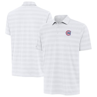 Men's Antigua  White Chicago Cubs Alternate Logo Tunnel Polo