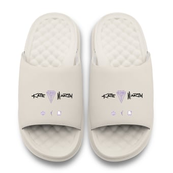 Youth ISlide Kate Martin Cream Golden State Valkyries Round 21 Motive Slide Sandals