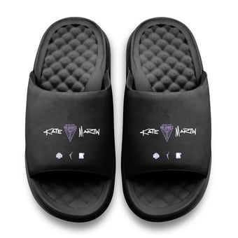 Youth ISlide Kate Martin Black Golden State Valkyries Round 21 Motive Slide Sandals