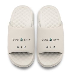 Unisex ISlide Sabrina Ionescu Cream New York Liberty Round 21 Motive Slide Sandals