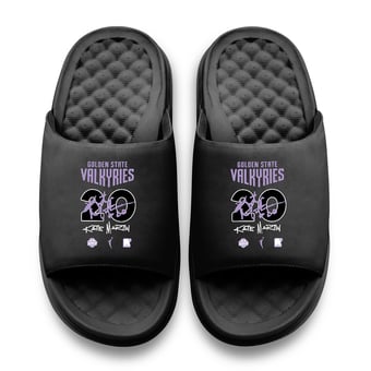 Unisex ISlide Kate Martin Black Golden State Valkyries Round 21 Motive Slide Sandals