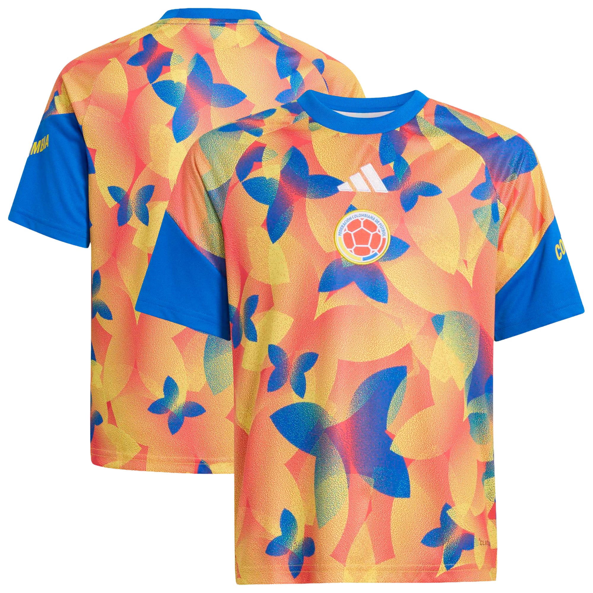 Youth adidas Orange Colombia National Team 2026 Pre-Match Top