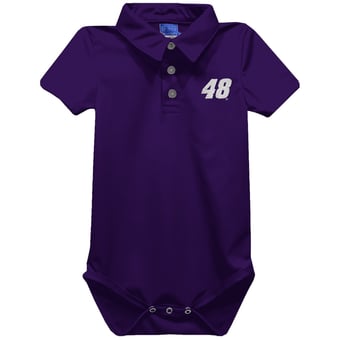 Infant Vive La Fete  Purple Alex Bowman Polo Bodysuit