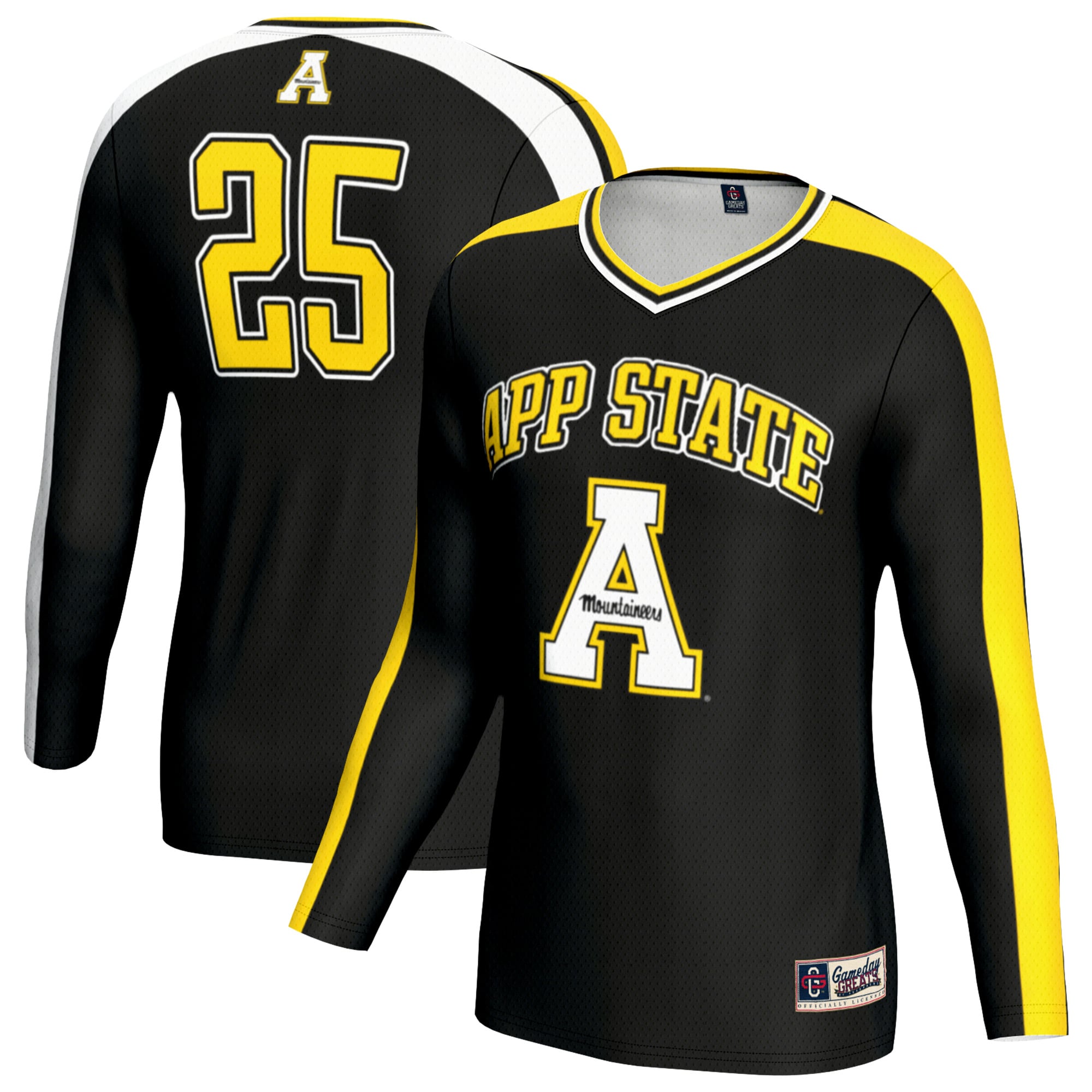Unisex GameDay Greats Black Appalachian State Mountaineers Women's Volleyball Lightweight Fashion Jersey