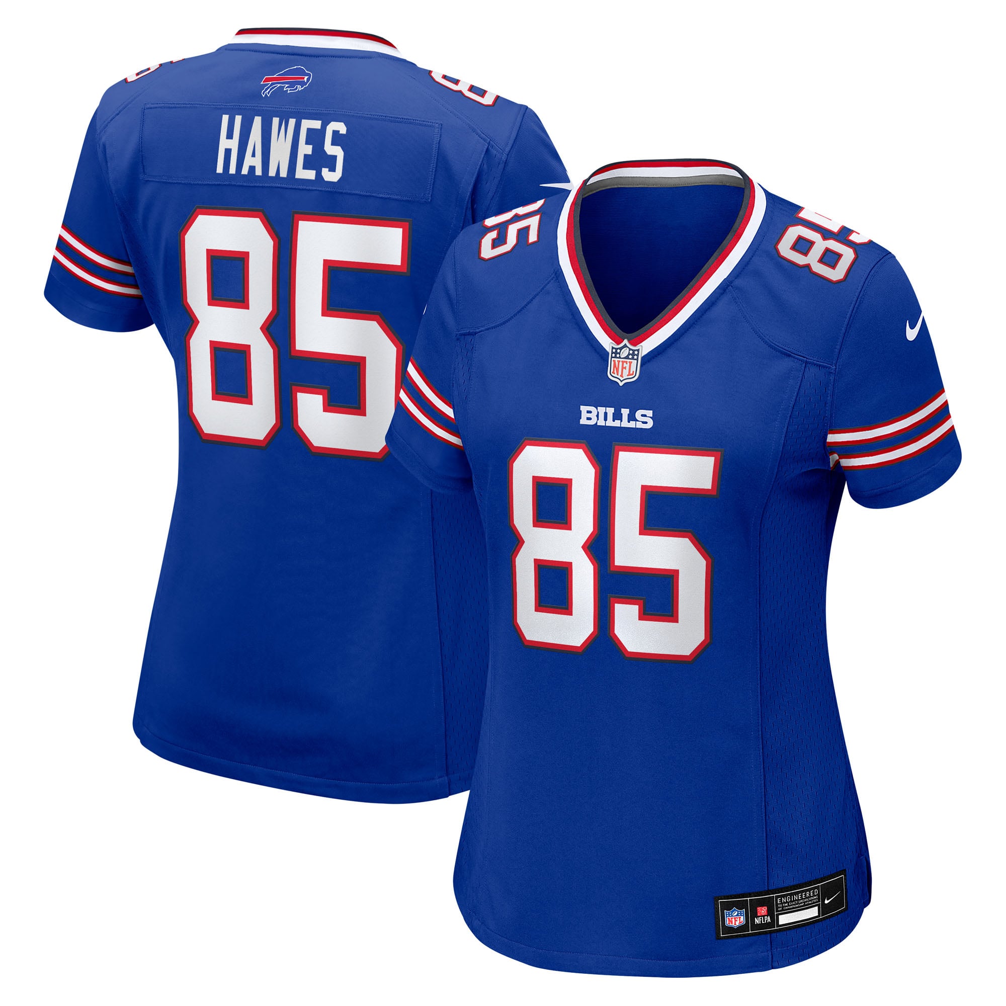 Women's Nike Jackson Hawes Royal Buffalo Bills Team Game Jersey