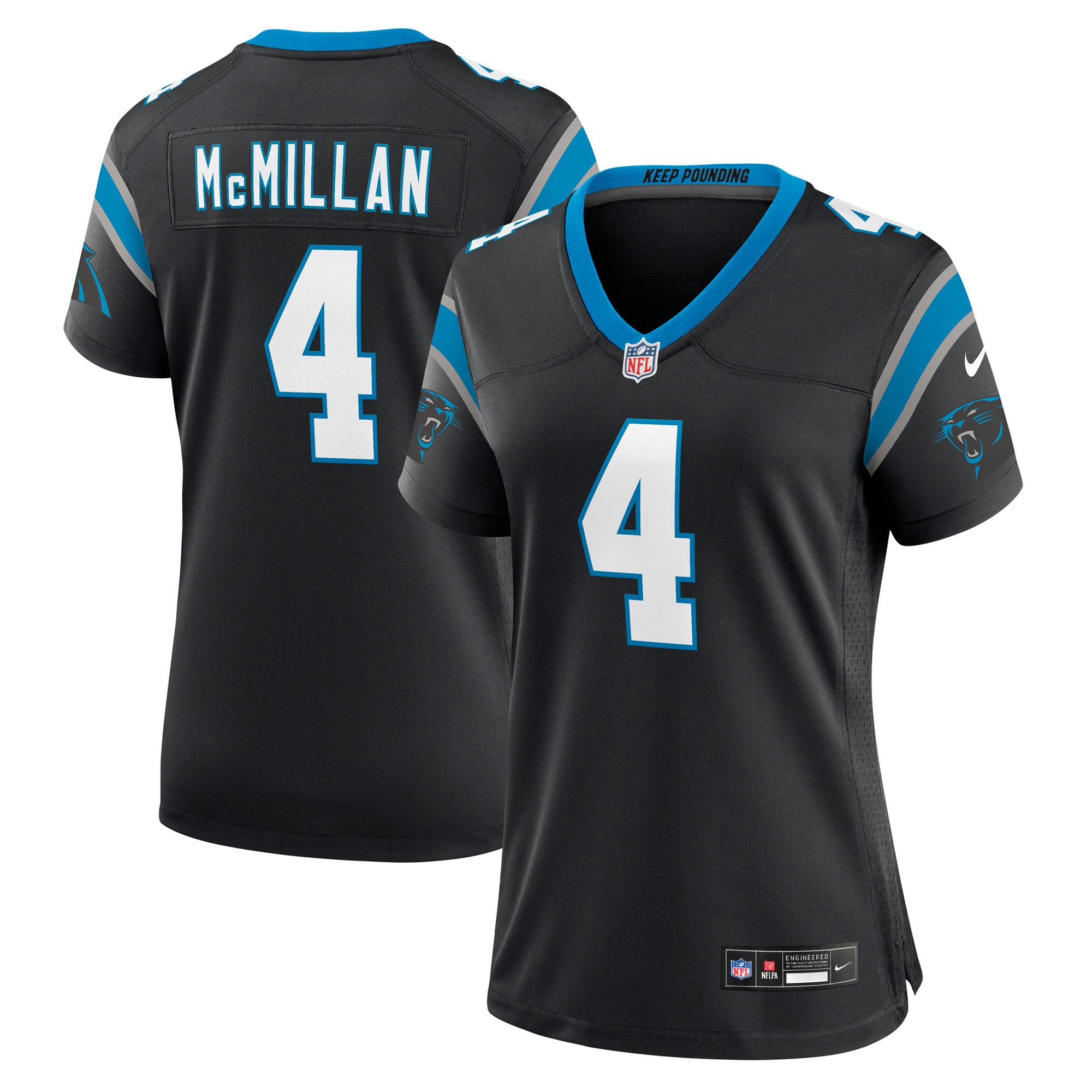 Women’s Nike Tetairoa McMillan Black Carolina Panthers Team Game Jersey Women’s Nike Tetairoa McMillan Black Carolina Panthers Team Game Jersey