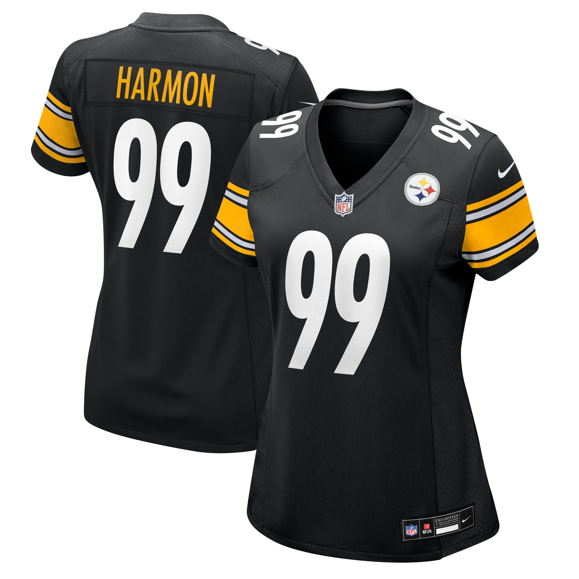 Women's Nike Derrick Harmon Black Pittsburgh Steelers Team Game Jersey