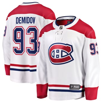 Men's Fanatics Ivan Demidov White Montreal Canadiens Away Breakaway Jersey