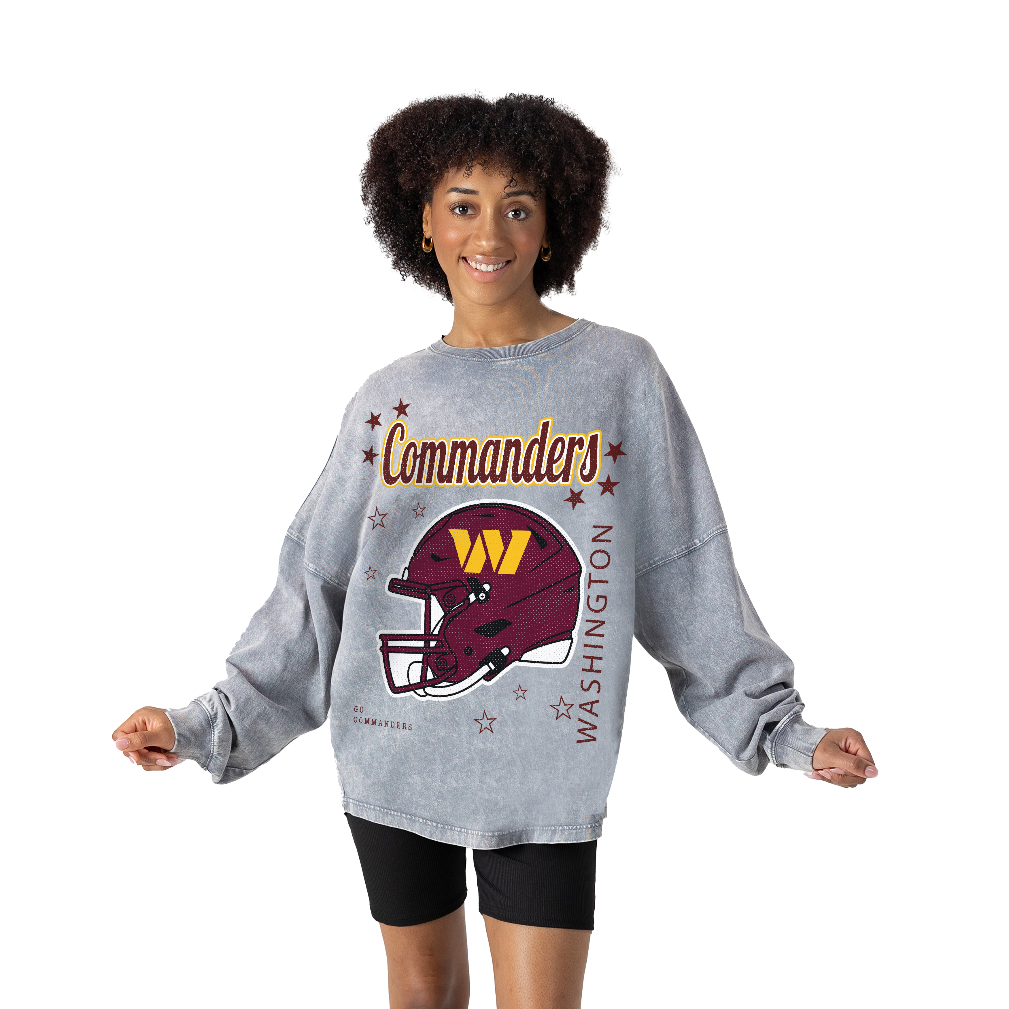 Women’s Gameday Couture Gray Washington Commanders Starbound Oversized Snow Wash Long Sleeve T-Shirt Women’s Gameday Couture Gray Washington Commanders Starbound Oversized Snow Wash Long Sleeve T-Shirt