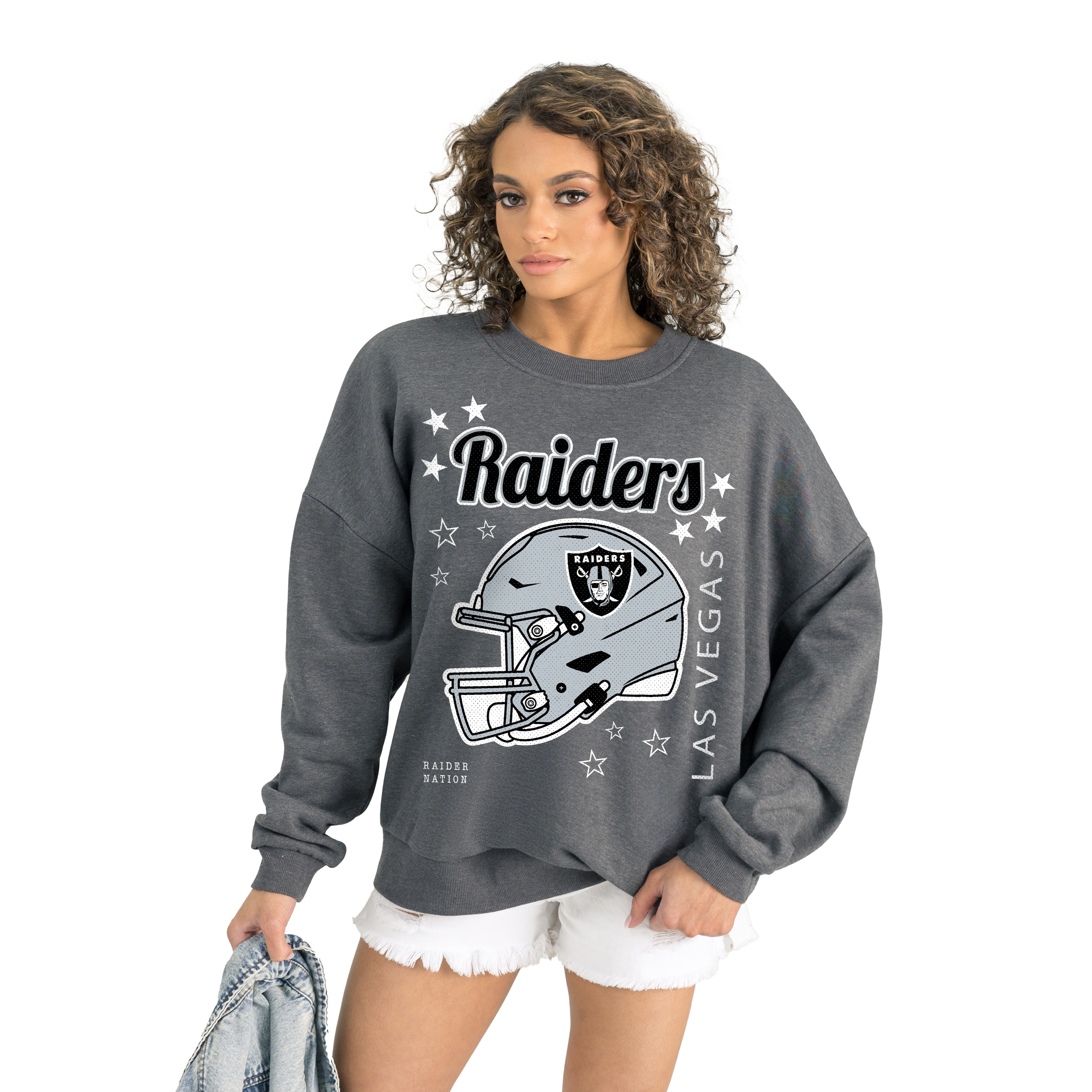 Gameday Couture Women's Gray Las Vegas Raiders Ready to Rumble Premium Fleece Pullover Sweatshirt - Gray